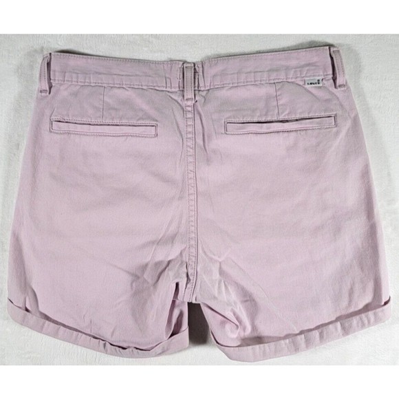 Levi's Strauss Pink Size 30 Women's Classic Mid Rise Shorts Cuffed - Picture 4 of 9